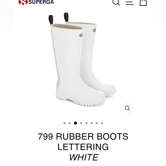 SUPERGA WOMENS 799 RUBBER BOOTS LETTERING WHITE - Picture 9 of 11